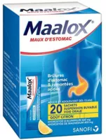 Maalox Maux D'estomac, Suspension Buvable Citron 20 Sachets à NOROY-LE-BOURG