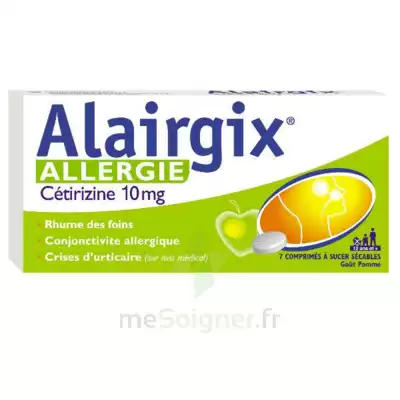 Alairgix Allergie Cetirizine 10 Mg Comprimés à Sucer Séc Plq/7 à NOROY-LE-BOURG